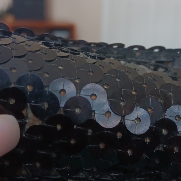 Black Sequin Clutch/Pouch Bag.Vintage - Picture 6 of 6